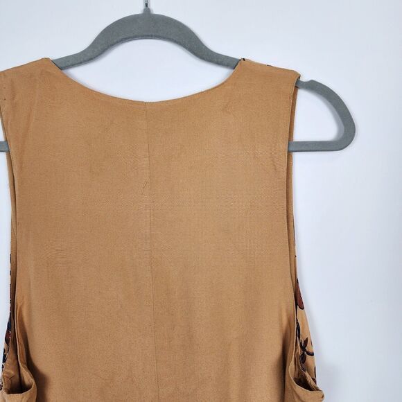 Outback Red Vintage Bird Pattern Tan Vest Size L - Picture 6 of 8
